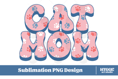 American Cat Mama Papa 4th of July USA Paw DTF PNG Bundle Product Image 4