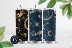 Celestial Moon Digital Papers| Vintage night Paper Product Image 2