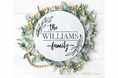 Circle Monogram Svg, Farmhouse Sign Svg, Family Name Svg Product Image 1