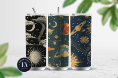 Celestial Moon Digital Papers| Vintage night Paper Product Image 2