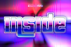 Retro editable text effect style inside futuristic 80s Product Image 1