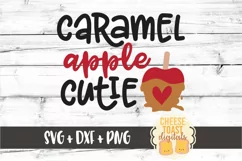Caramel Apple Cutie - Girl Fall SVG PNG DXF Cut Files Product Image 2