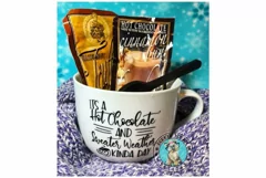 Hot Chocolate and Sweater Weather Kinda Day - SVG Cut File Product Image 2