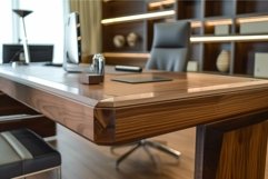 Elegant executive office desk and modern interior Product Image 1