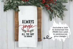 Christmas Tea Towel SVG | Always Jingle All The Way Product Image 2