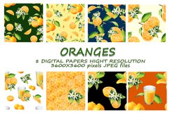 oranges, 8 original digital papers Product Image 1