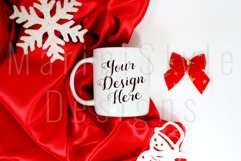 Christmas Mug mockup, Winter Coffee Mug Stock Photo 202 Product Image 1