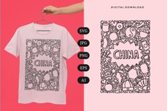 China Doodle T-shirt | SVG Product Image 1