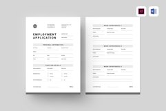 Employment Application | MS Word &amp; Indesign Product Image 1