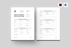 Employment Application | MS Word &amp; Indesign Product Image 1