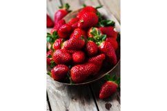 Sweet fresh stawberry on the wooden table, selective focus Product Image 1