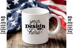 4th of July white 11oz blank coffee mug mockup Product Image 1
