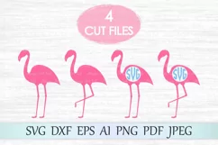 Pink flamingo svg file, Flamingo cut file, Flamingo clipart Product Image 1