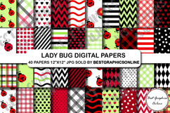 Ladybug Digital Background Paper Set Product Image 1