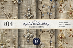 Crystal Embroidery Texture | Luxury Beaded Fabric Pattern Product Image 1
