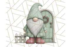 Cozy Winter Gnome Clipart PNG, Christmas Gnome Clip Art Product Image 4
