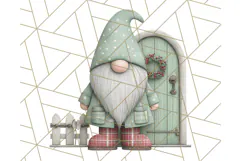 Cozy Winter Gnome Clipart PNG, Christmas Gnome Clip Art Product Image 4