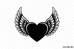 Heart wings SVG | SVG Cut files | Cricut Product Image 1