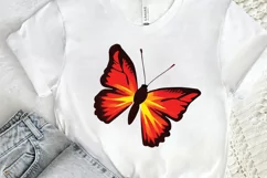 Watercolor Groovy Butterflies Sublimation PNG Product Image 2
