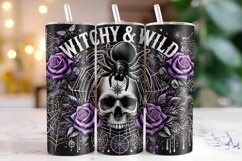 Halloween Witchy &amp; Wild Tumbler Wrap | Sublimation | Tumbler Product Image 1