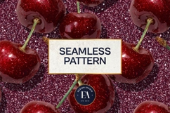 Glitter Coquette Cherry Pattern | Sparkly Glam Texture Paper Product Image 3