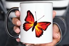 Watercolor Groovy Butterflies Sublimation PNG Product Image 3