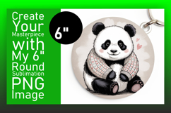 Elegant Round Design for Sublimation , Valenines Animals Product Image 1