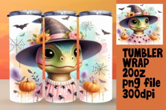VIBRANT Sublimation Tumbler Design , Halloween Dino Product Image 1