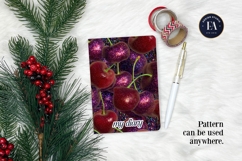 Glitter Coquette Cherry Pattern | Sparkly Glam Texture Paper Product Image 4