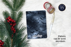 Bats Night Sky Pattern, Dark Gothic Bat Seamless Paper Product Image 4