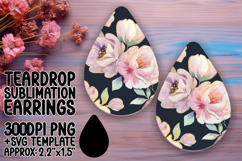 Lovely Teardrop Design for DIY Projects , Flower Pattern Product Image 1