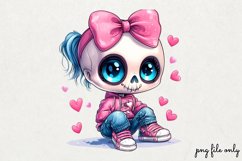 Valentines day skeletons Clipart PNG Product Image 1