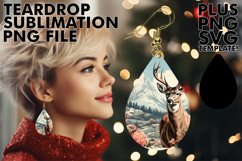 Radiant Teardrop Earrings Designs PNG, Christmas Product Image 1