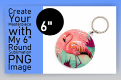 Creative Round Design for Keychains , Flamingo Product Image 1