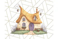 Whimsical Cottagecore Cottage PNG Clipart, Fairy House Png Product Image 4