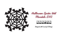 Halloween Spider Web Mandala Papercut SVG Product Image 2