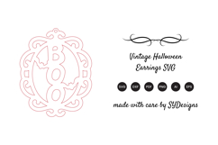 Vintage Halloween Earrings SVG - Laser Cut Spooky SVG Product Image 2