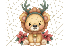 Safari Christmas PNG Clipart, Cute Jungle Animal Art Product Image 4