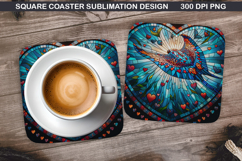 Valentine Coaster Sublimation, Valentine Coaster PNG Design Product Image 1