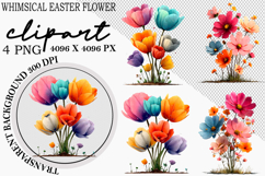 Whimsical Easter Flower Clipart Product Image 1