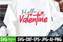 hello valentine SVG Cut File,Valentine's Day SVG Cut File Product Image 1