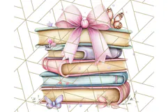 Bookish Fairy PNG Clipart, Whimsical Reading Elements Png Product Image 4