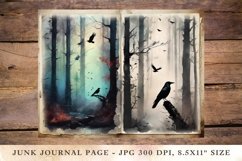 Printable Junk Journal Pages dark forest 2 Product Image 1