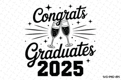 Congrats Graduates 2025 svg | Graduation Svg | Svg Files Product Image 1