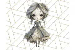 Creepy Dolls Clipart PNG Haunted Toy Characters Product Image 4