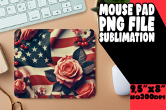 Cozy Mouse Mat Design Sublimation, USA Flag Product Image 1