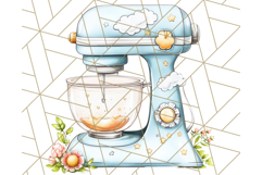 Cottagecore Kitchen Mixer, Apron PNG Clipart, Retro Floral Product Image 4