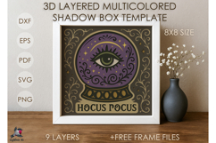 Hocus Pocus Halloween Shadow box SVG Papercut template Product Image 1