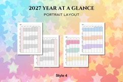 2027 Yearly at a Glance - Canva Template Product Image 6