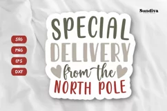 Printable Christmas Thank You Sticker | From The North Pole Product Image 3